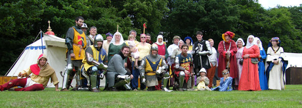 Medieval combat Society reenactment show and display